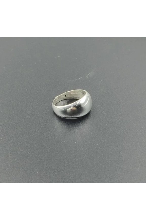 Sterling Silver Dome Ring - Minimalist Polished Band, Unisex Everyday Jewelry, Classic Dome Design, Hypoallergenic Silver