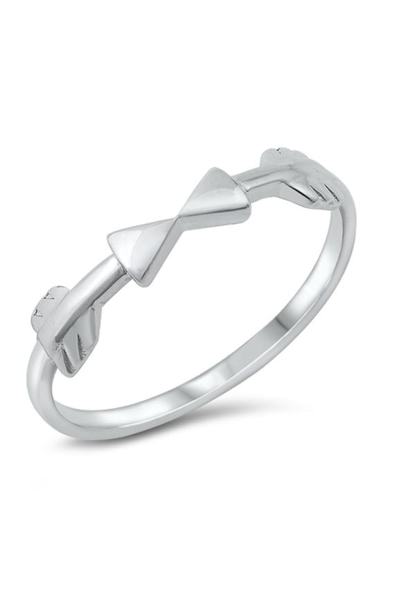Sterling Silver Double Arrows Ring Size 7
