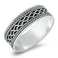 thumbnail image 1 of Sterling Silver Double Bali Design Band Ring Size 9, 1 of 3