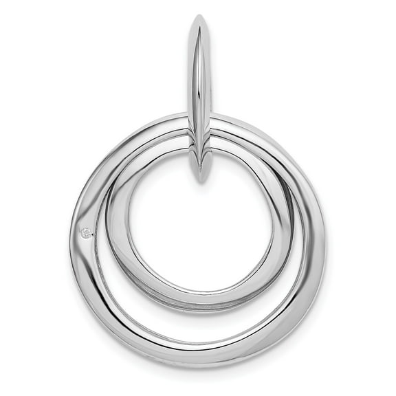 Sterling Silver Double Circle Pendant Necklace for Women with Interlocking Rings, Accent Stone, Infinity Symbol, Polished Minimalist Design, Modern 925 Jewelry for Daily Wear