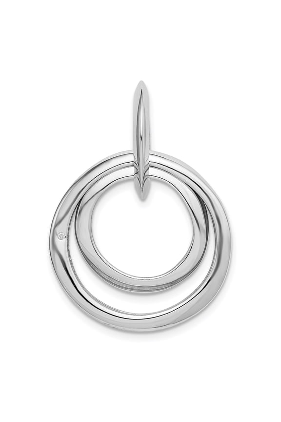 Sterling Silver Double Circle Pendant Necklace for Women with Interlocking Rings, Accent Stone, Infinity Symbol, Polished Minimalist Design, Modern 925 Jewelry for Daily Wear