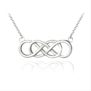 Sterling Silver Double Infinity Necklace