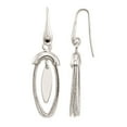 thumbnail image 1 of Sterling Silver Double Oval Dangle Rhodium Fishwire Earrings, 1 of 1