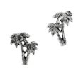 thumbnail image 1 of Sterling Silver Double Palm Trees Stud Post Earrings, 1 of 1