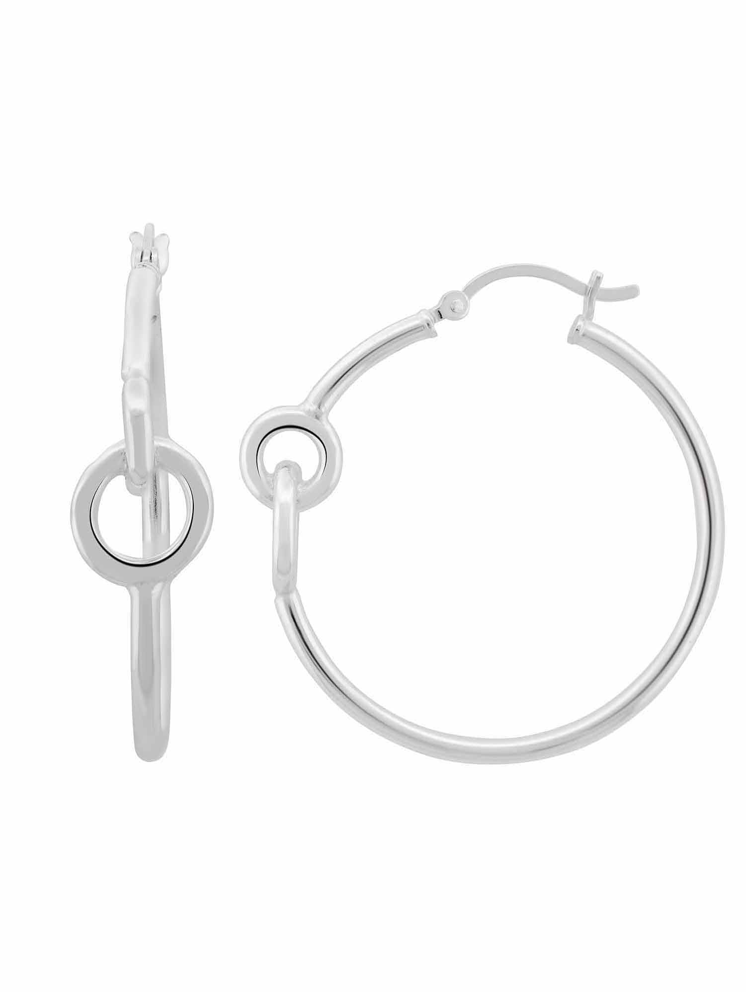 Sterling Silver Double Ring Hoop Earrings