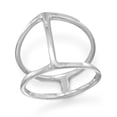thumbnail image 1 of Sterling Silver Double Row Ring with Center Bar, 1 of 3