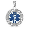 thumbnail image 1 of Sterling Silver EMT Medical ID Charm or Pendant - 1 Inch X 1 Inch, 1 of 1