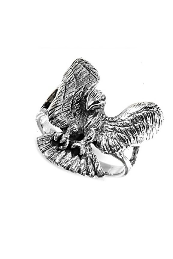 Sterling Silver Eagle Ring 24mm ( Size 8 to 12)