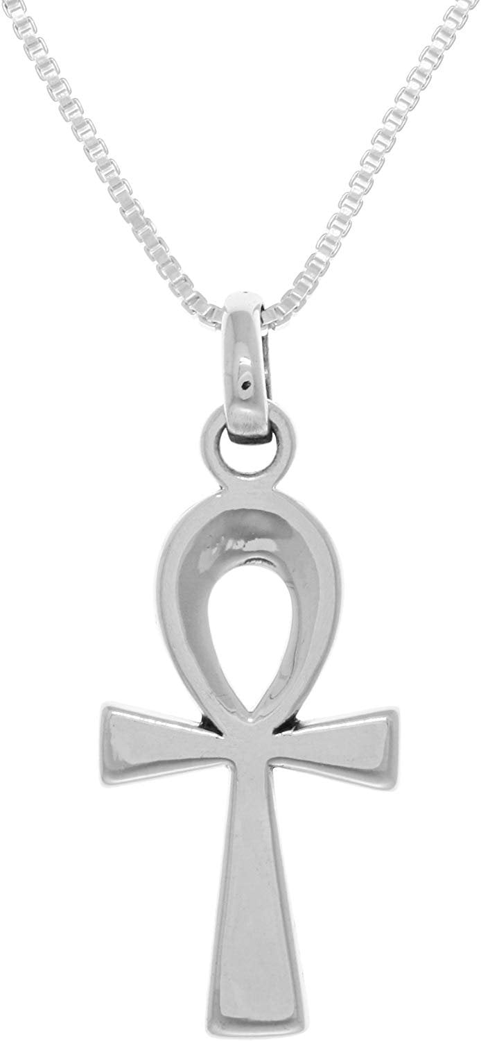 Sterling silver ankh clearance necklace