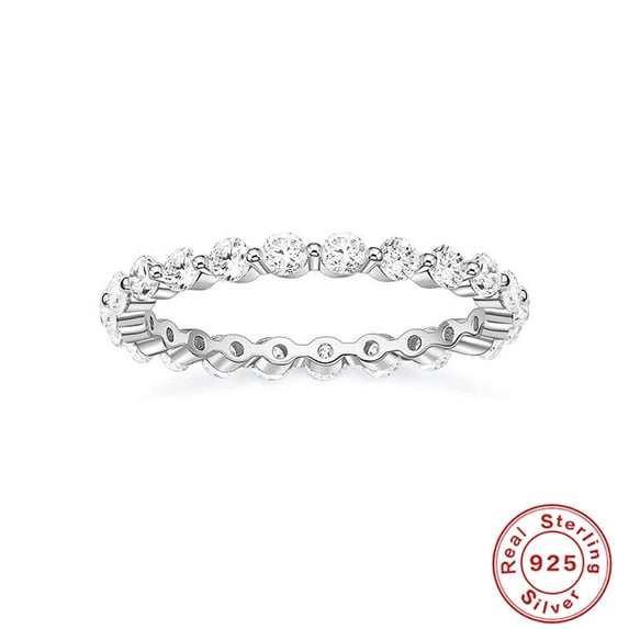 Sterling Silver Electroplated Geometric Round Ring For Women Gift For Her Affordable Luxury Jewelry For Everyday Wear