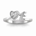 thumbnail image 1 of Auory Love Me Heart Sparkle White Gold Plated Beautiful Endless Love Ring for Women, 1 of 11