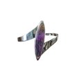 thumbnail image 1 of Sterling Silver Ellipse Cuff Bracelets with Resin | Orange, Purple, Blue | Handmade Jewelry, 1 of 7