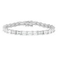 thumbnail image 1 of Sterling Silver Emerald-Cut Cubic Zirconia Tennis Bracelet, 1 of 1