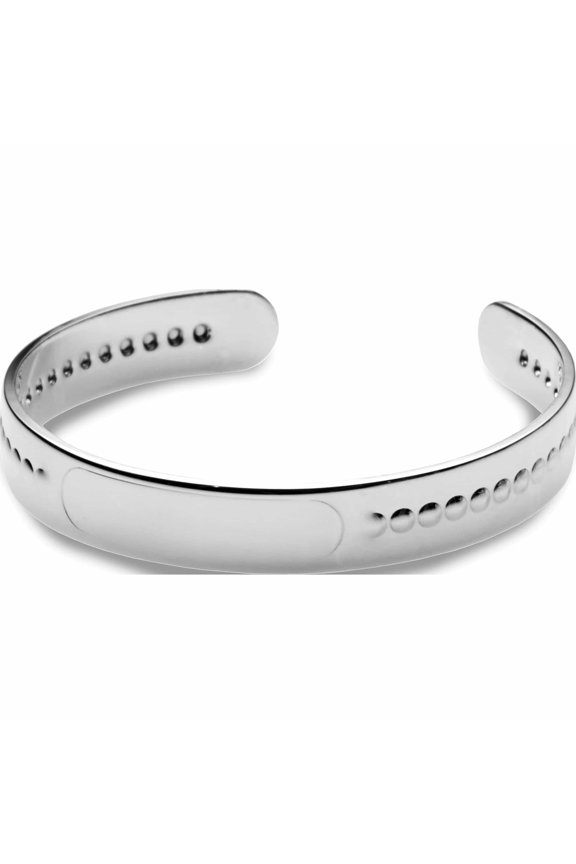 Sterling Silver Empire Engraveable Beaded Baby Cuff Bangle With Gift Box (1.5 X 1.5) Made In United States -Jewelry By Sweet Pea