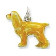 thumbnail image 1 of Sterling Silver Enameled Small Cocker Spaniel Charm - 4.5 Grams - Measures 17x19mm Wide, 1 of 2