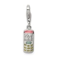 thumbnail image 1 of Sterling Silver Enameled and CZ Cell Phone Charm Pendant, 1 of 1