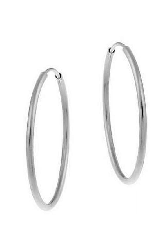 Sterling Silver Endless Wire Hoop Earrings