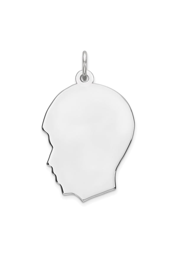 Sterling Silver Engravable Boy Disc Charm