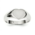 thumbnail image 1 of 925 Sterling Silver Solid Polished Love Heart Signet Ring Size 6 - 1.5 Grams -  Jewelry Gift for Mom, 1 of 2