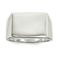 thumbnail image 1 of Sterling Silver Engravable Men's 12.2 x 18 Solid Back Signet Ring, 1 of 3