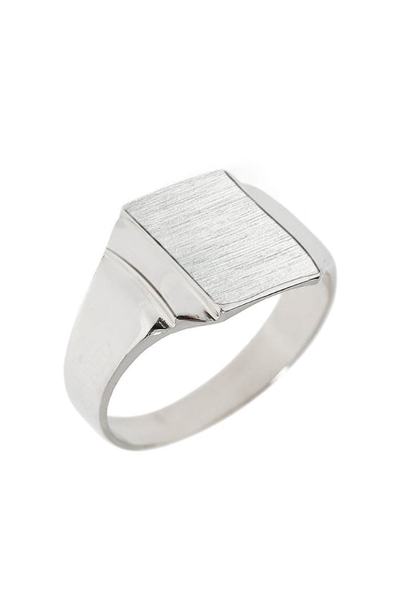 Sterling Silver Engravable Men's Signet Ring- Size 4