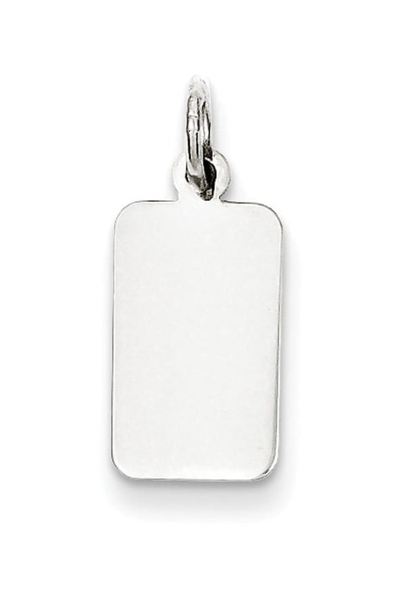 Sterling Silver Engravable Rectangle Disc Charm