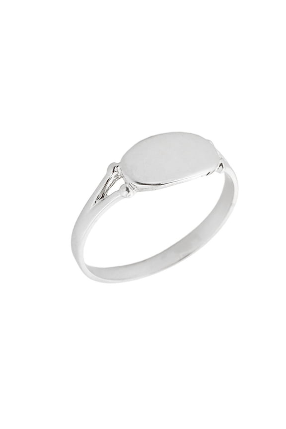 Sterling Silver Engravable Signet Ring - Size 9