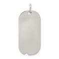 thumbnail image 1 of Sterling Silver Engraveable Dog Tag Polished Front/Satin Back Disc Charm Pendant, 1 of 4