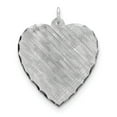 thumbnail image 1 of Sterling Silver Engraveable Heart Patterned Polished Front/Satin Back Disc QM479/18, 1 of 2