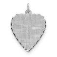 thumbnail image 1 of Sterling Silver Engraveable Heart Patterned Polished Front/Satin Back Disc, 1 of 3