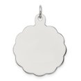 thumbnail image 1 of Sterling Silver Engraveable Polished Front/Satin Back Disc Charm, 1 of 3