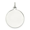 thumbnail image 1 of Sterling Silver Engraveable Round Polished Front/Back Disc Charm Pendant, 1 of 2