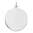 thumbnail image 1 of Sterling Silver Engraveable Round Polished Front/Satin Back Disc Charm, 1 of 3