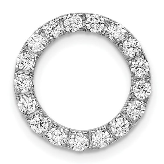 Sterling Silver Eternity Circle Pendant Necklace for Women with Round Cubic Zirconia, Symbol of Eternal Love and Unity, Elegant Jewelry for Anniversary, Date Night or Everyday Wear