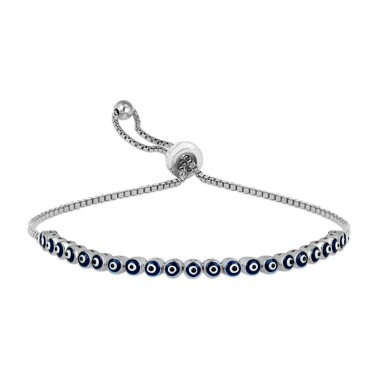 Evil eye adjustable bracelet deals