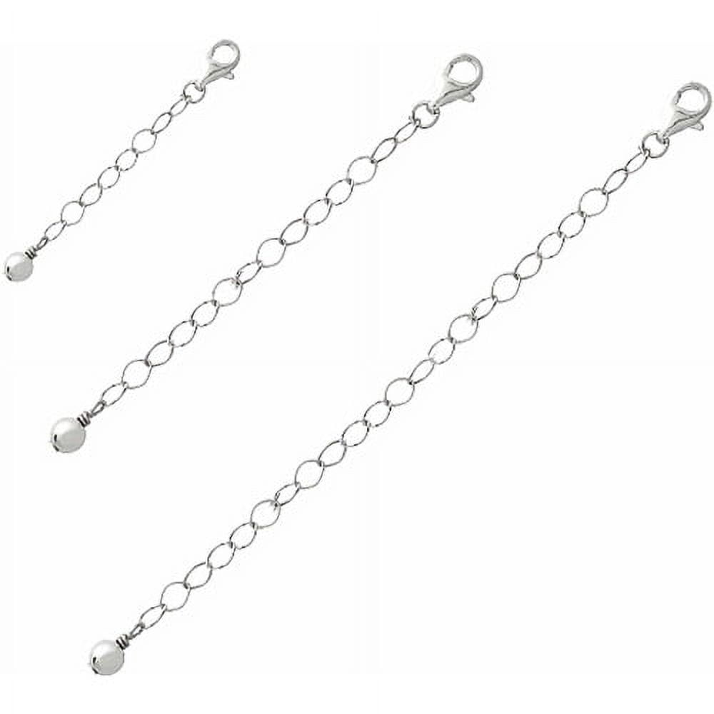 Silver Extender Chain, 925 Sterling Silver, Extender For Necklace, Extender  For Chains, 2 Inch Extension With Dangling Ball, (AYS-EX-3 )
