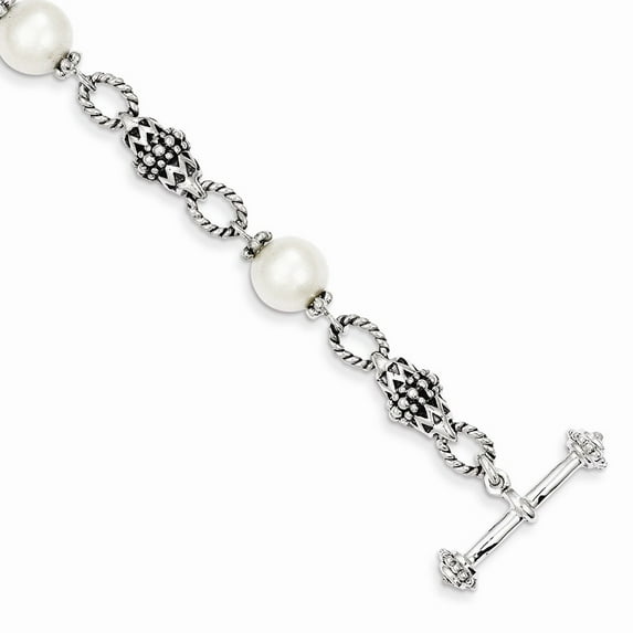 Sterling Silver FW Cultured Pearl Bracelet