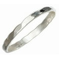 thumbnail image 1 of Sterling Silver Toe Ring for Women hammered 2mm stacking ring, 1 of 1