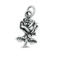 thumbnail image 1 of Sterling Silver Fairy Tale Rose Pendant Elegant Flower Vintage Style Charm 925 Jewelry Female Unisex, 1 of 3