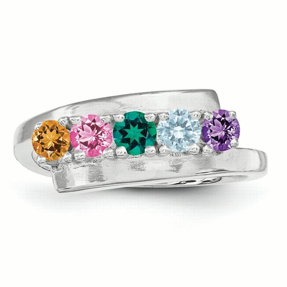 Sterling Silver Rhodium-plated Family Jewelry Mounting