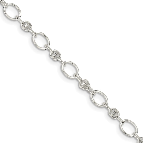 925 Sterling Silver Polished Bracelet 7.5 Inch Lobster Claw - 8.4 Grams -  Jewelry Gift for Mom