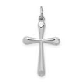 thumbnail image 1 of 925 Sterling Silver Polished back Religious Faith Cross Charm Pendant Necklace 23x15mm Wide - Pendant for Women, 1 of 4