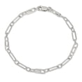 thumbnail image 1 of FJC Finejewelers Sterling Silver Fancy Link Anklet, 1 of 3