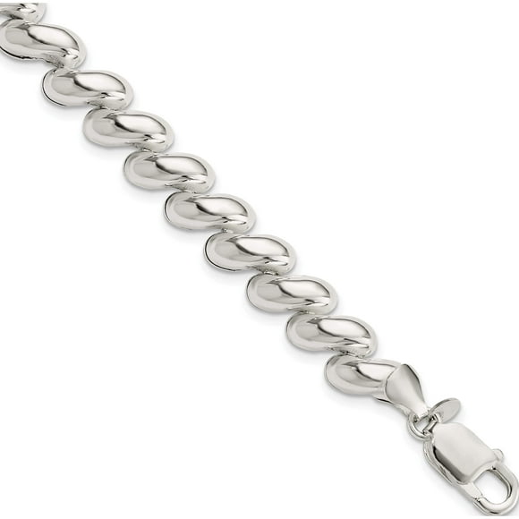 Sterling Silver Fancy Polished San Marco Bracelet (7.5 X 8.9) Made In Italy qg3598-7.5