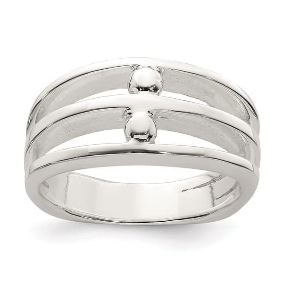 Sterling Silver Fancy Ring (Size 8) Made In Thailand qr6578-8