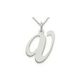 thumbnail image 1 of Sterling Silver Fancy Script Initial -V- Pendant Necklace Charm with Chain for Women, 1 of 5