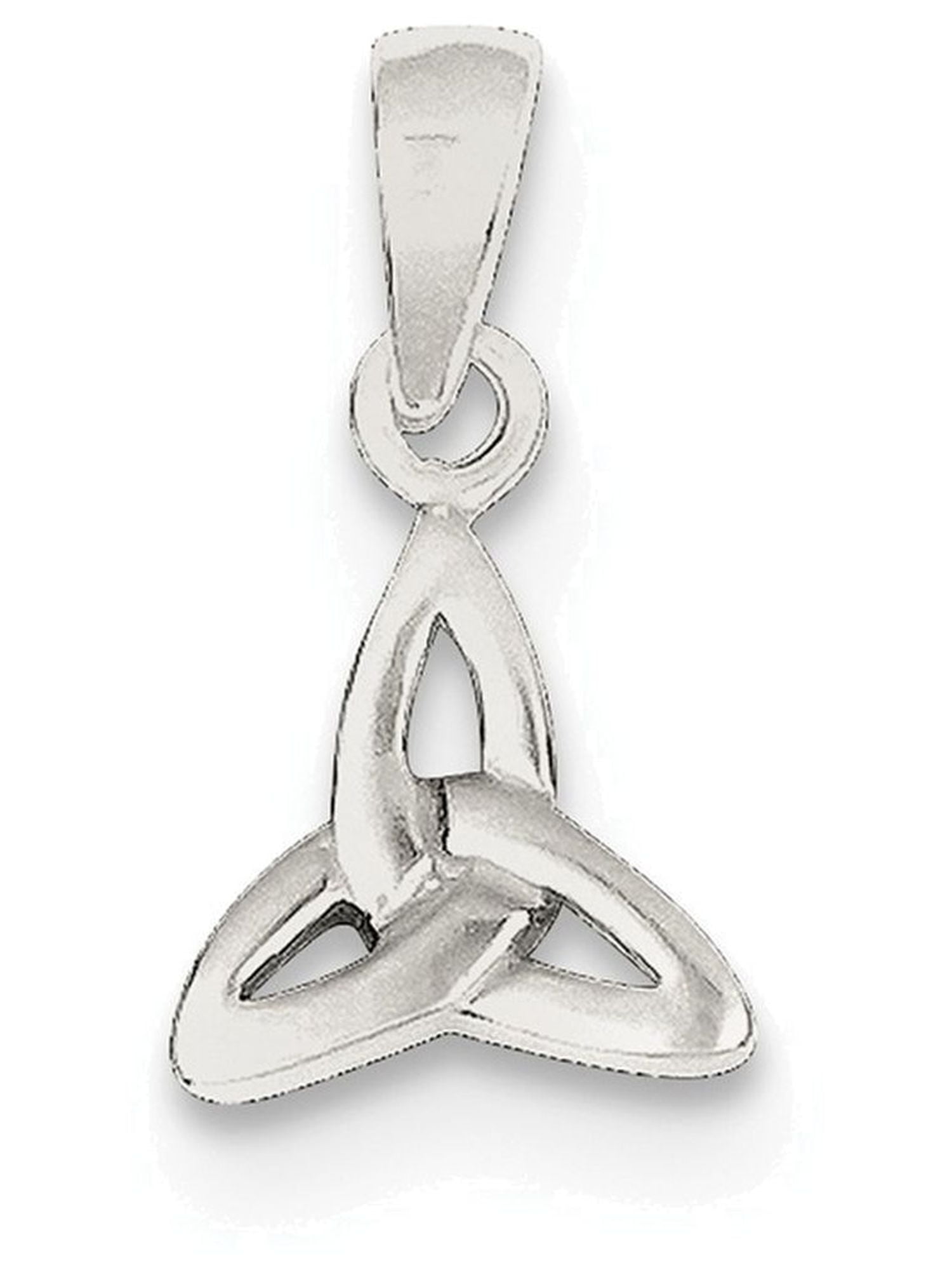 925 Sterling Silver Solid Polished Trinity Charm 12x10mm Wide Pendant ...
