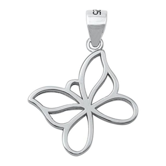 Sterling Silver Fantasy Butterfly Pendant Minimalist Vintage Charm 925 New Jewelry Female Unisex