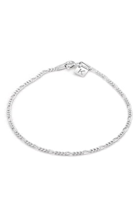 Sterling Silver Figaro Chain Link bracelet 2mm Italian 7 Inch