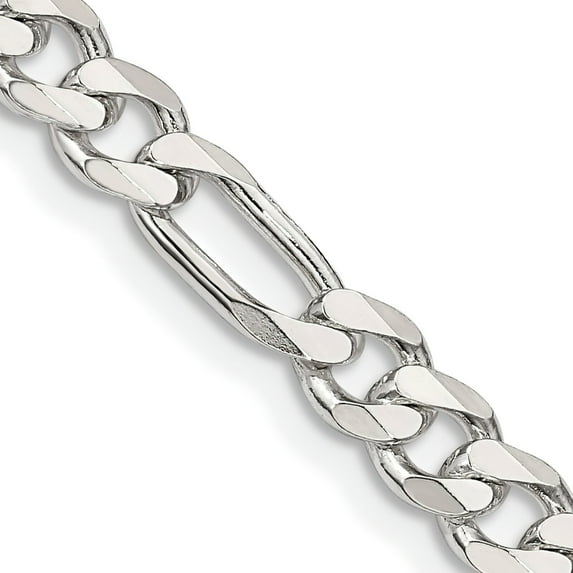 Sterling Silver Figaro Link Bracelet 7"